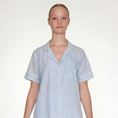 "CLASSIC STRIPE BLUE" PAJAMA WITH SHORTS
