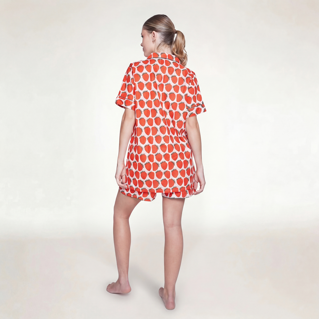 PIJAMA "FRAISES" CON SHORT