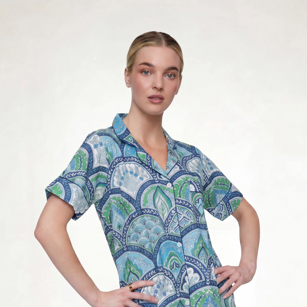 PIJAMA "HERITAGE BLUE GARDEN" SHORT SLEEVE