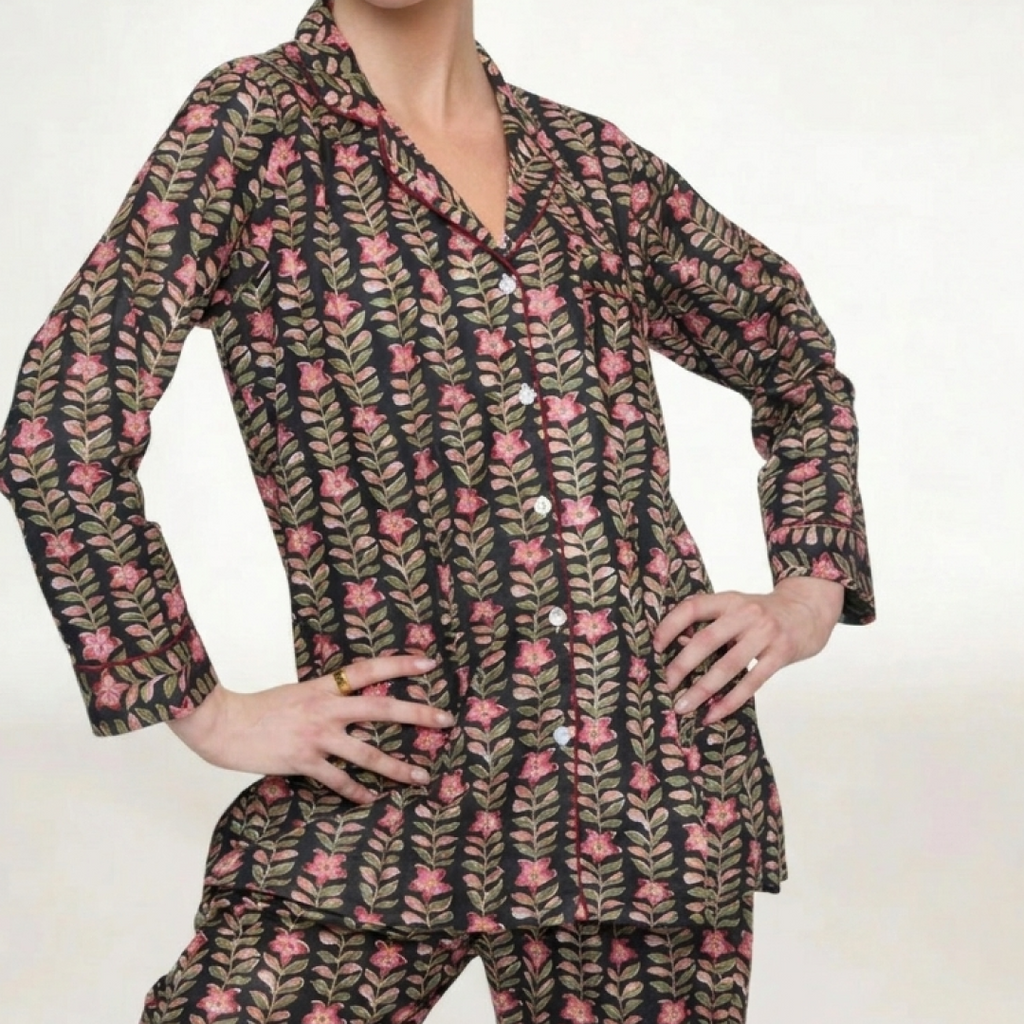 PIJAMA "NOIR GARDEN"
