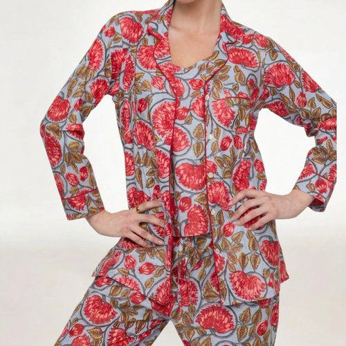 "3- PIECE SET PALACE CORAL" PAJAMA