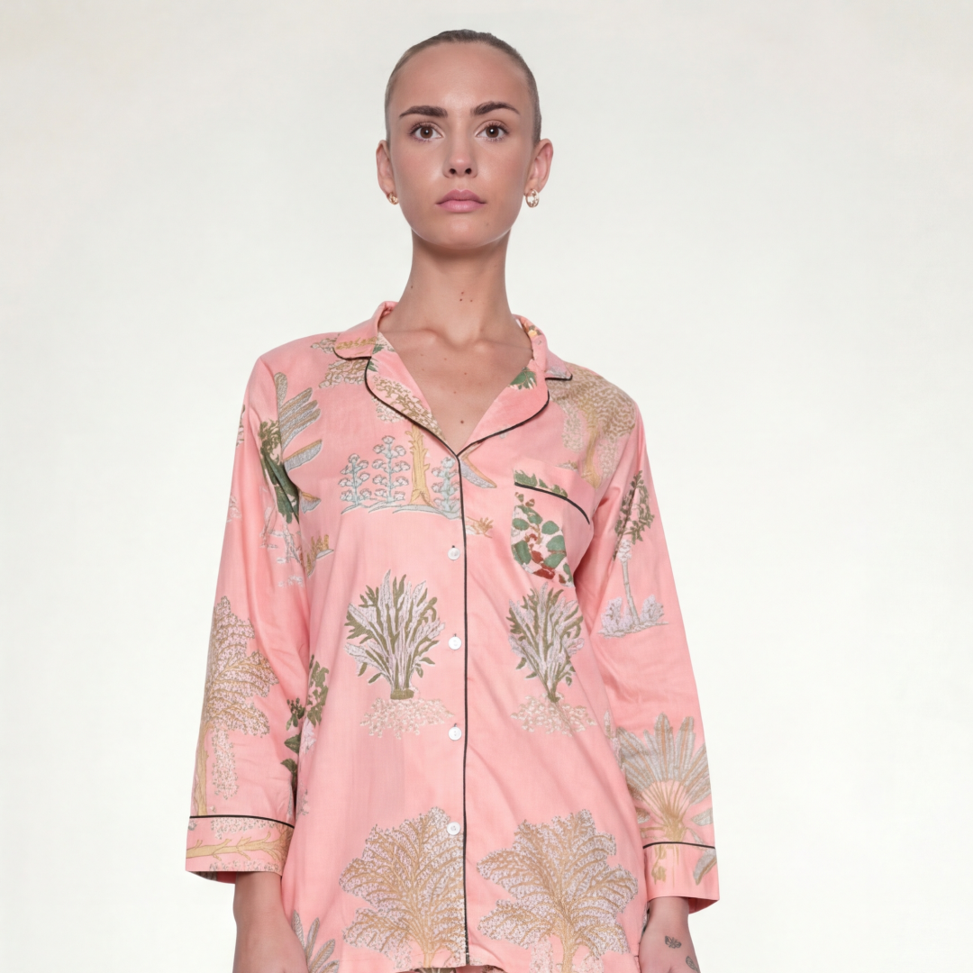 PIJAMA "PALMAS" CON PANTALON