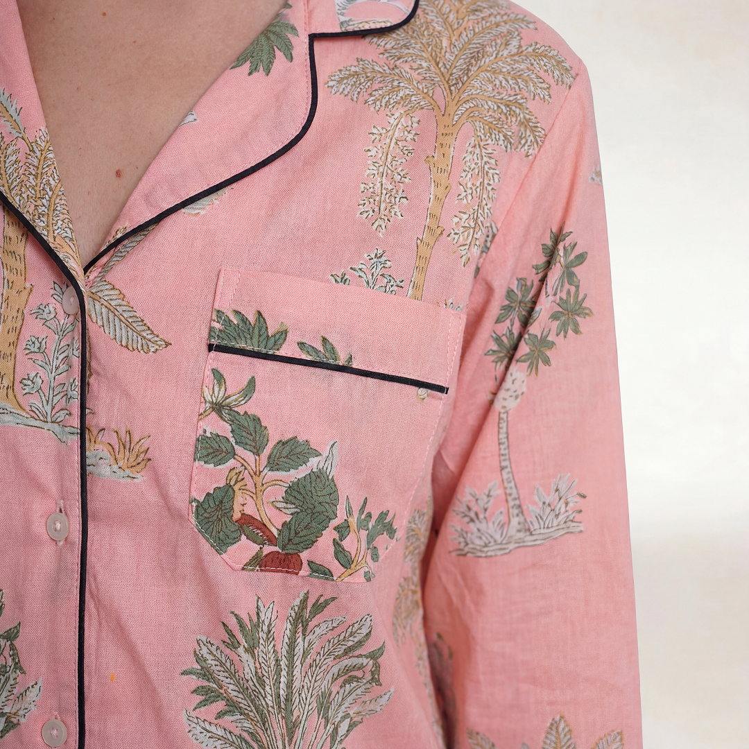 PIJAMA "PALMAS" CON PANTALON