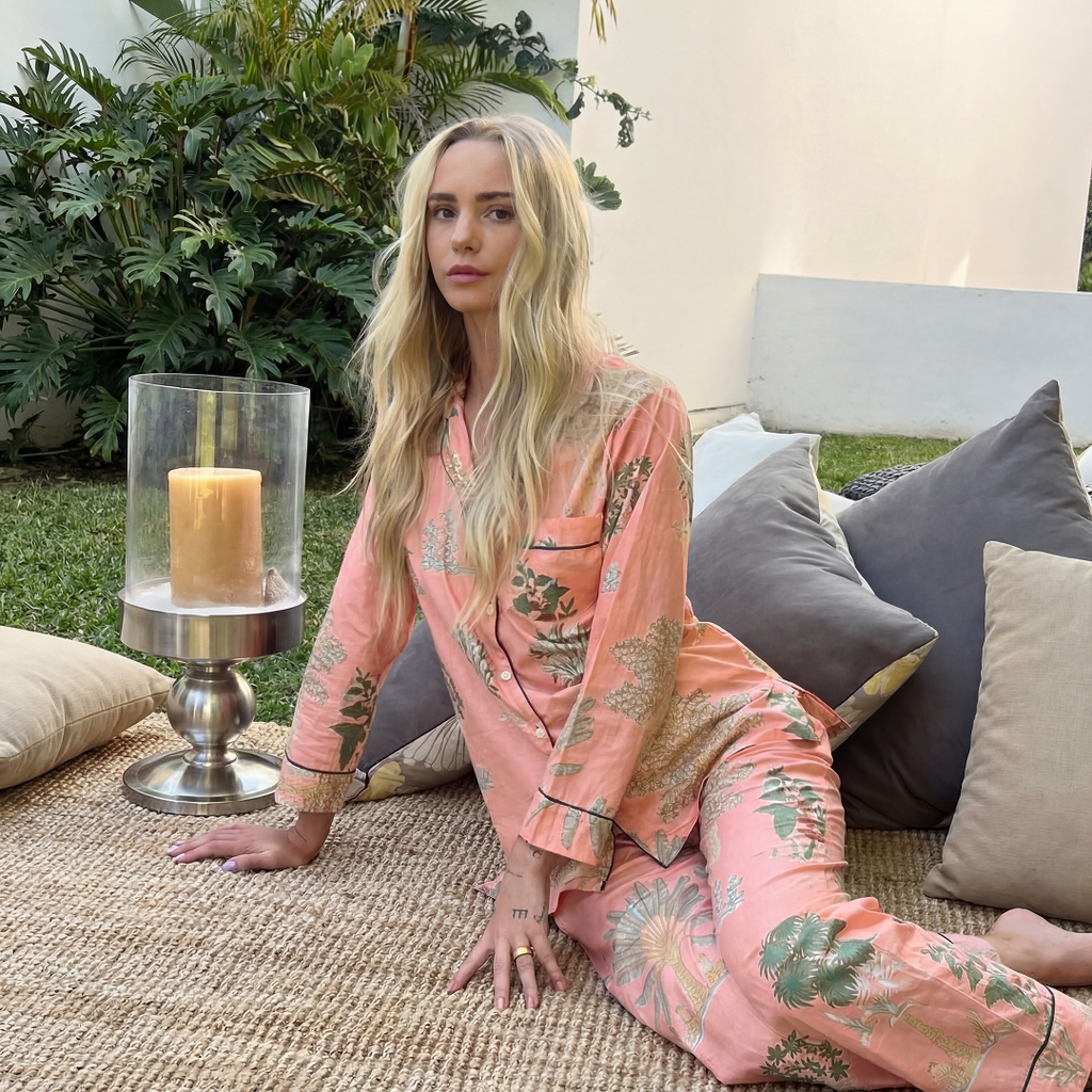 PIJAMA "PALMAS" CON PANTALON