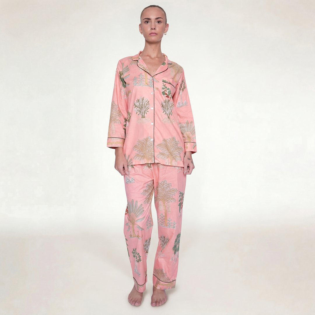 PIJAMA "PALMAS" CON PANTALON