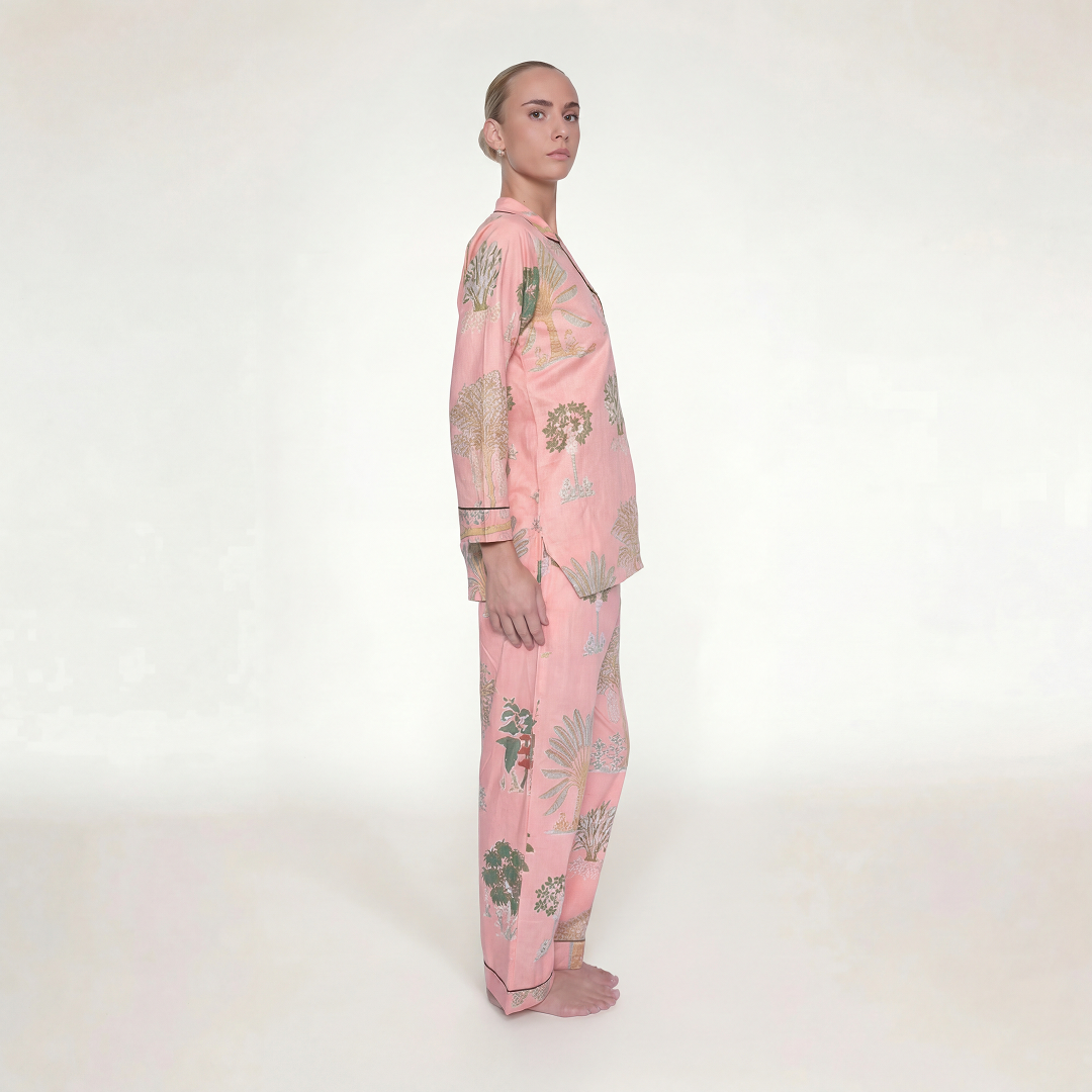 PIJAMA "PALMAS" CON PANTALON