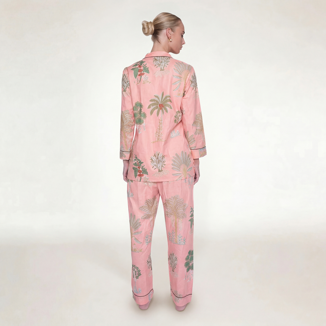 PIJAMA "PALMAS" CON PANTALON