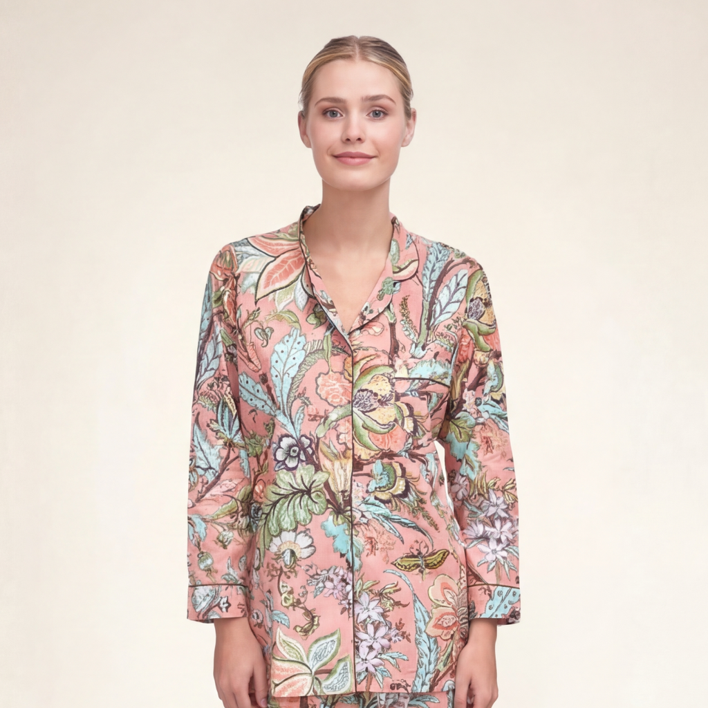 PIJAMA "PEONY/ APRICOT" CON PANTALON