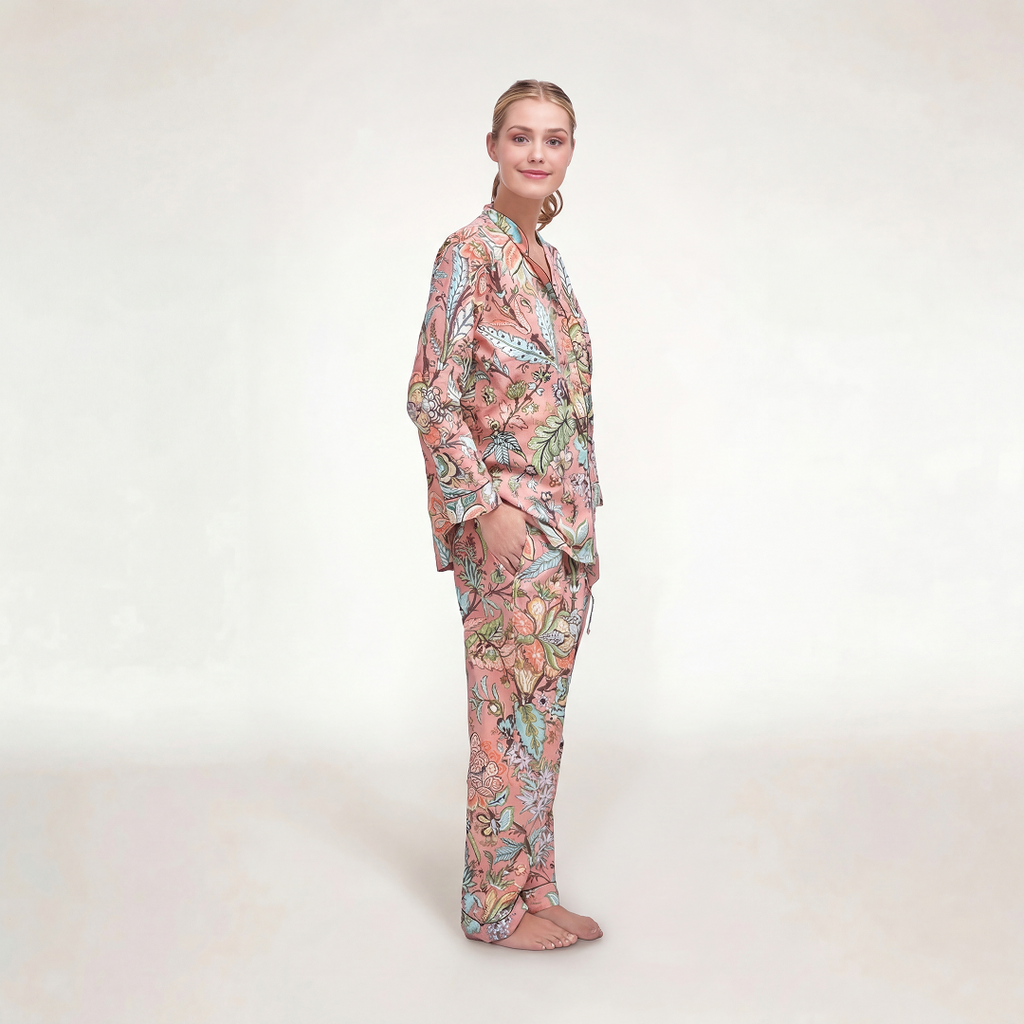 PIJAMA "PEONY/ APRICOT" CON PANTALON