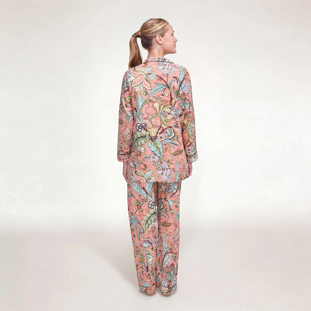 PIJAMA "PEONY/ APRICOT" CON PANTALON