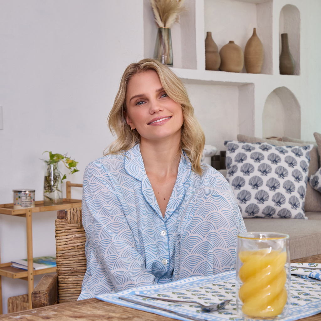 PIJAMA "RAINBOW BLUE" CON PANTALON