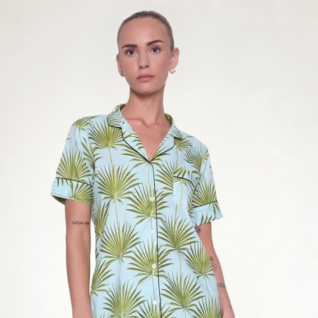PIJAMA "VERDE BEACH" CON SHORT