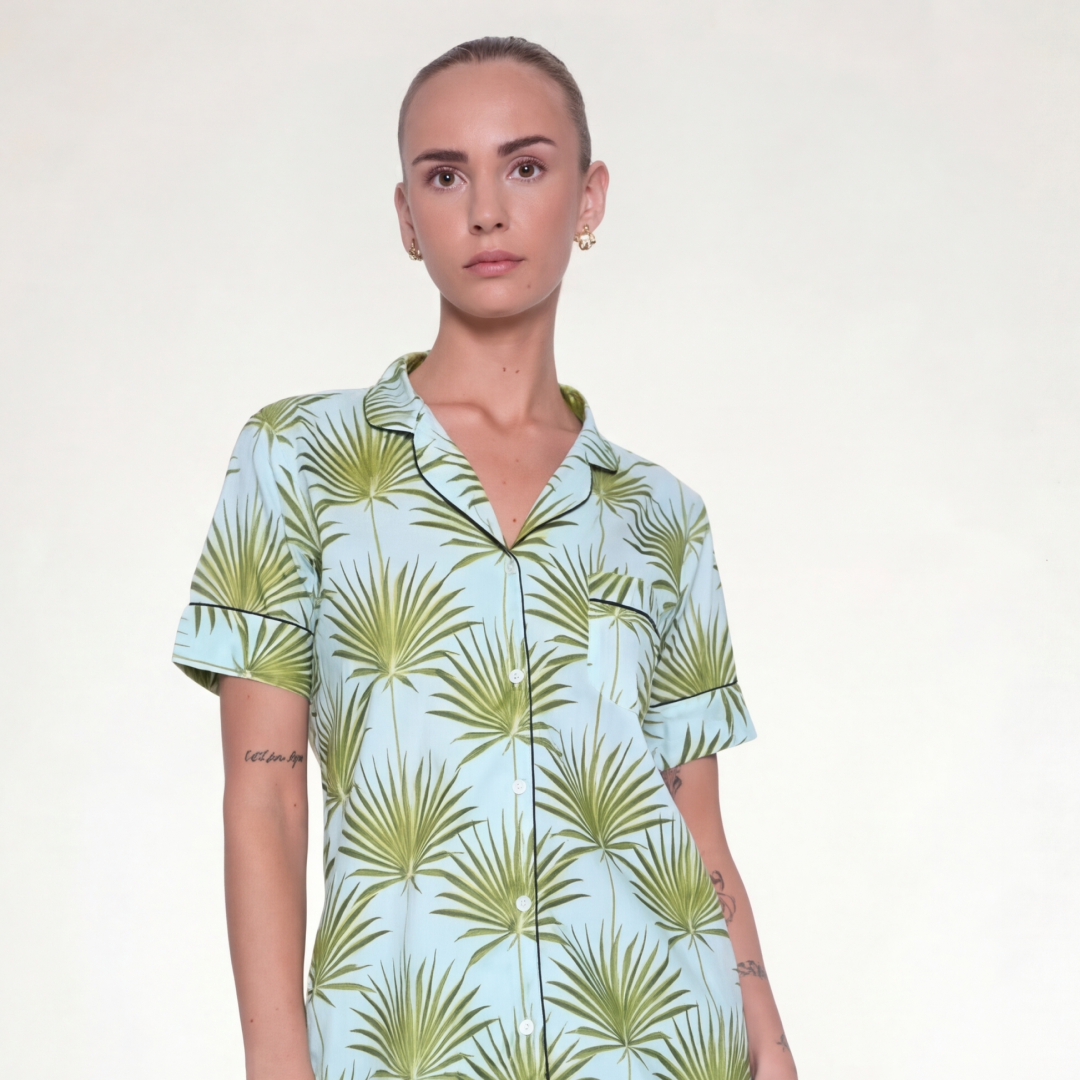 PIJAMA "VERDE BEACH" CON SHORT