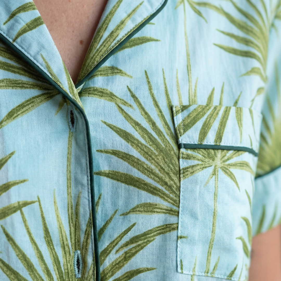 PIJAMA "VERDE BEACH" CON SHORT