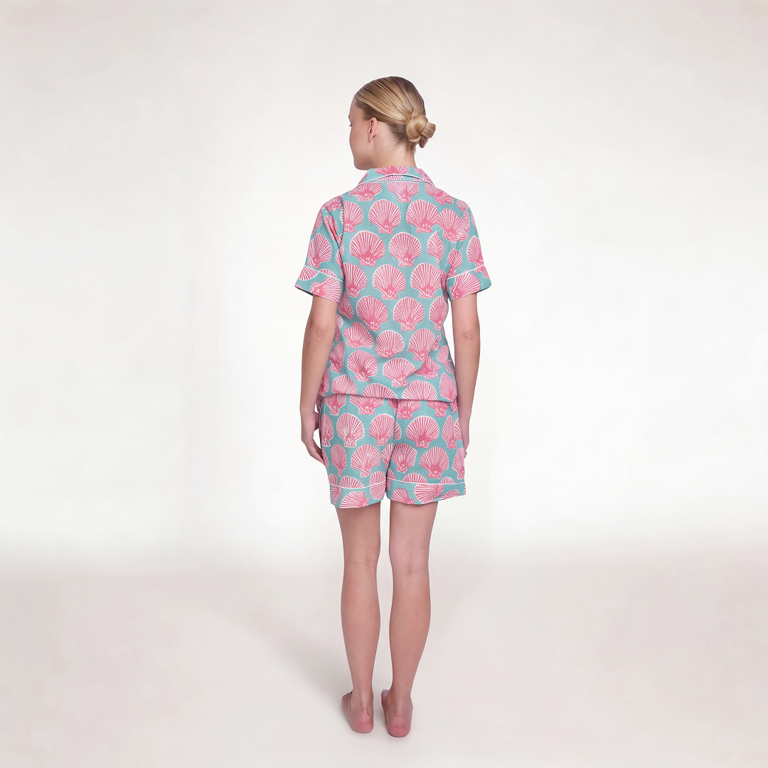 "PINK SHELLS" SHORT SLEEVE PAJAMA