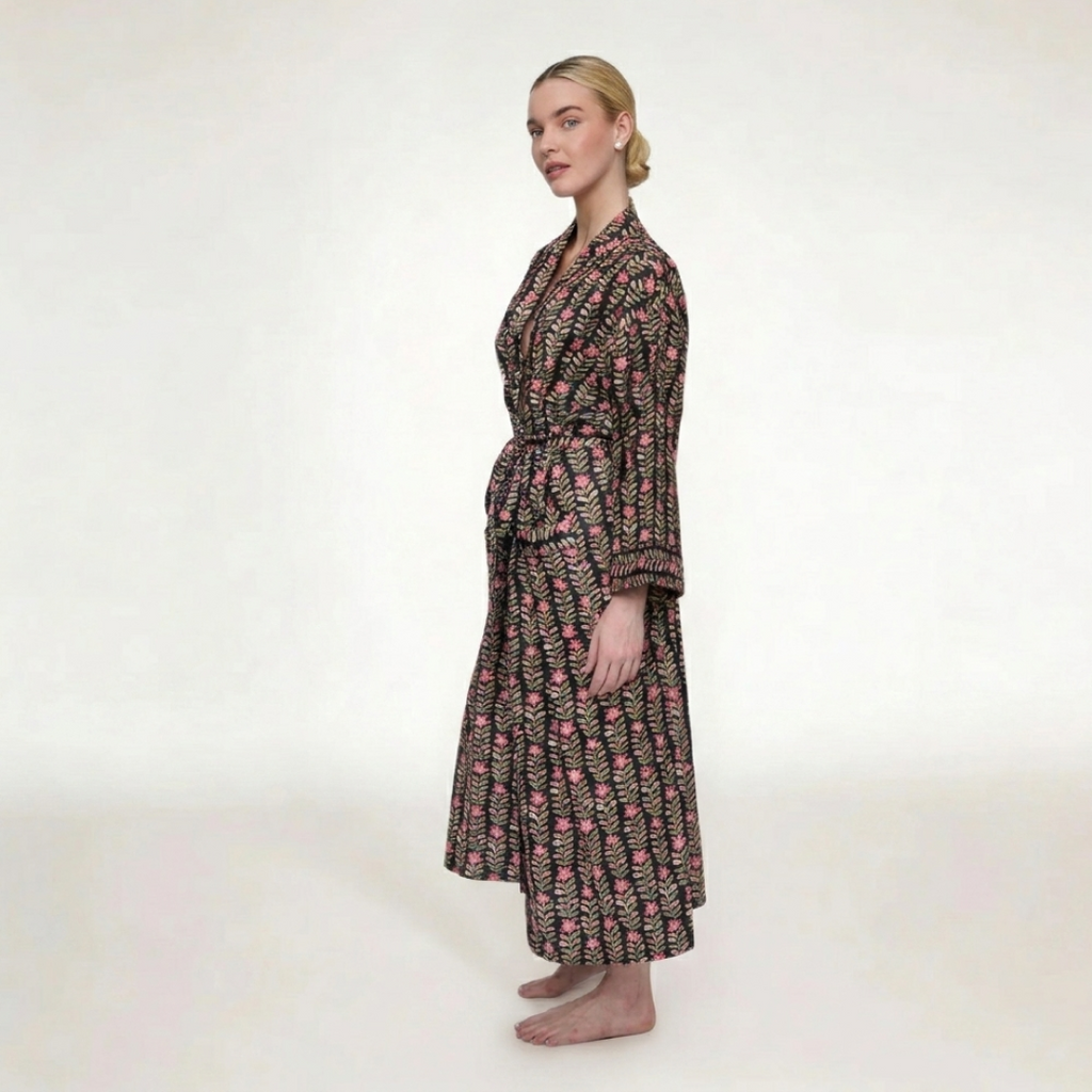 ROBE "NOIR GARDEN"