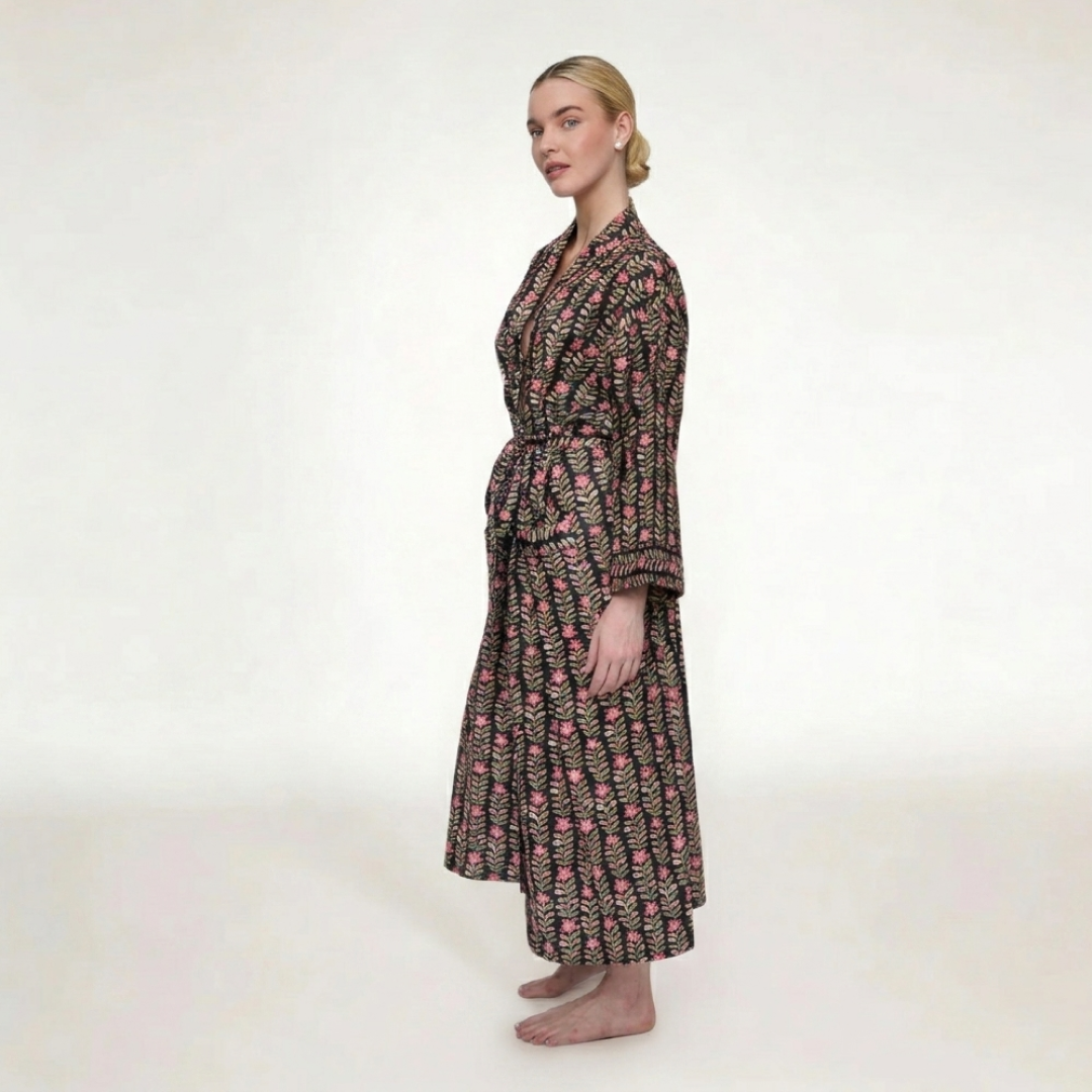 ROBE "NOIR GARDEN"