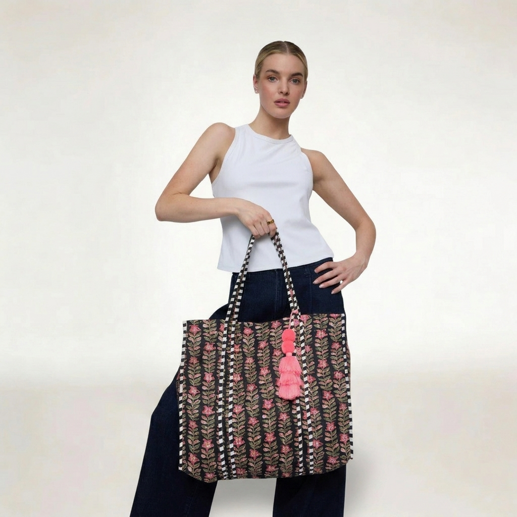 TOTE BAG "NOIR GARDEN"