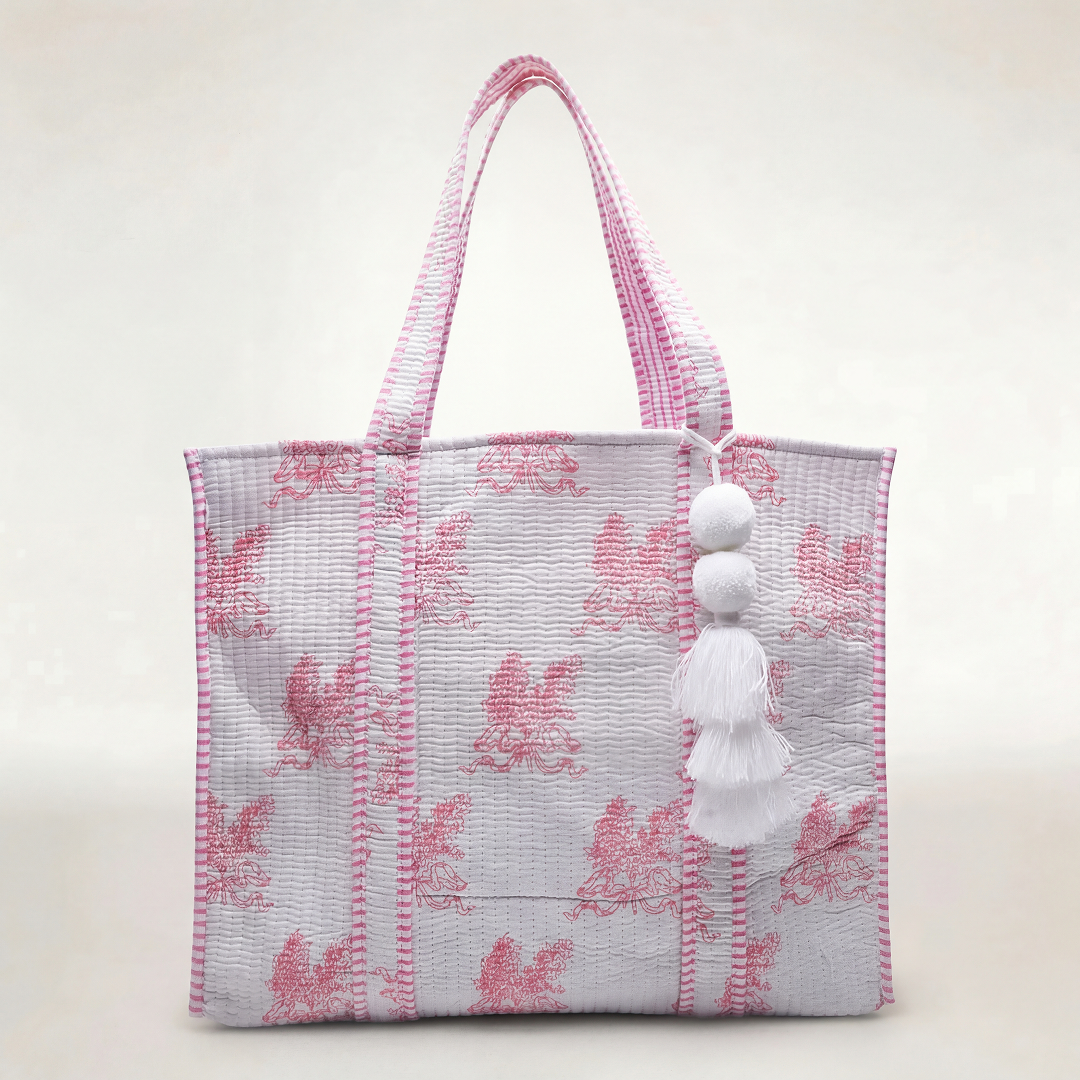 TOTE BAG "TOULOUSE ROSE"