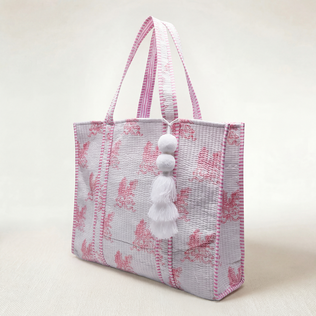 TOTE BAG "TOULOUSE ROSE"
