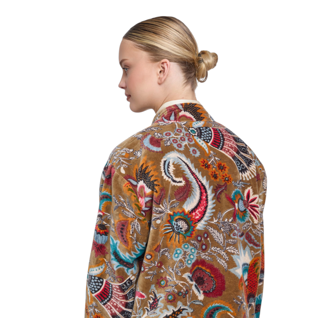 "BOHEMIAN GARDEN BROWN" VELVET JACKET