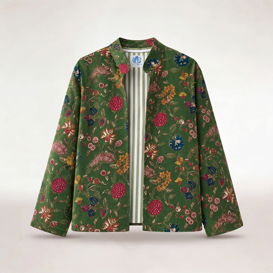 "BOHEMIAN GARDEN GREEN" VELVET JACKET