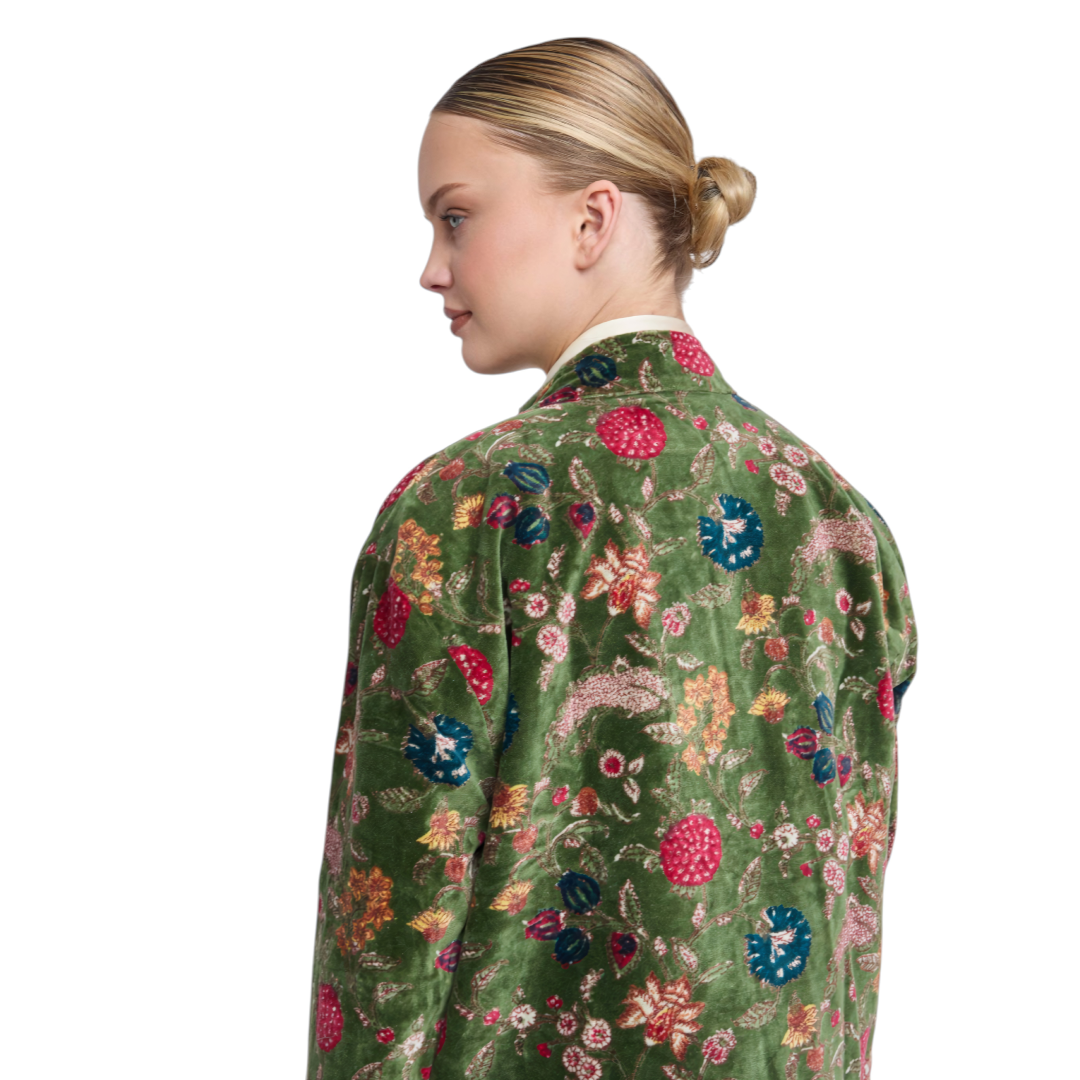 "BOHEMIAN GARDEN GREEN" VELVET JACKET