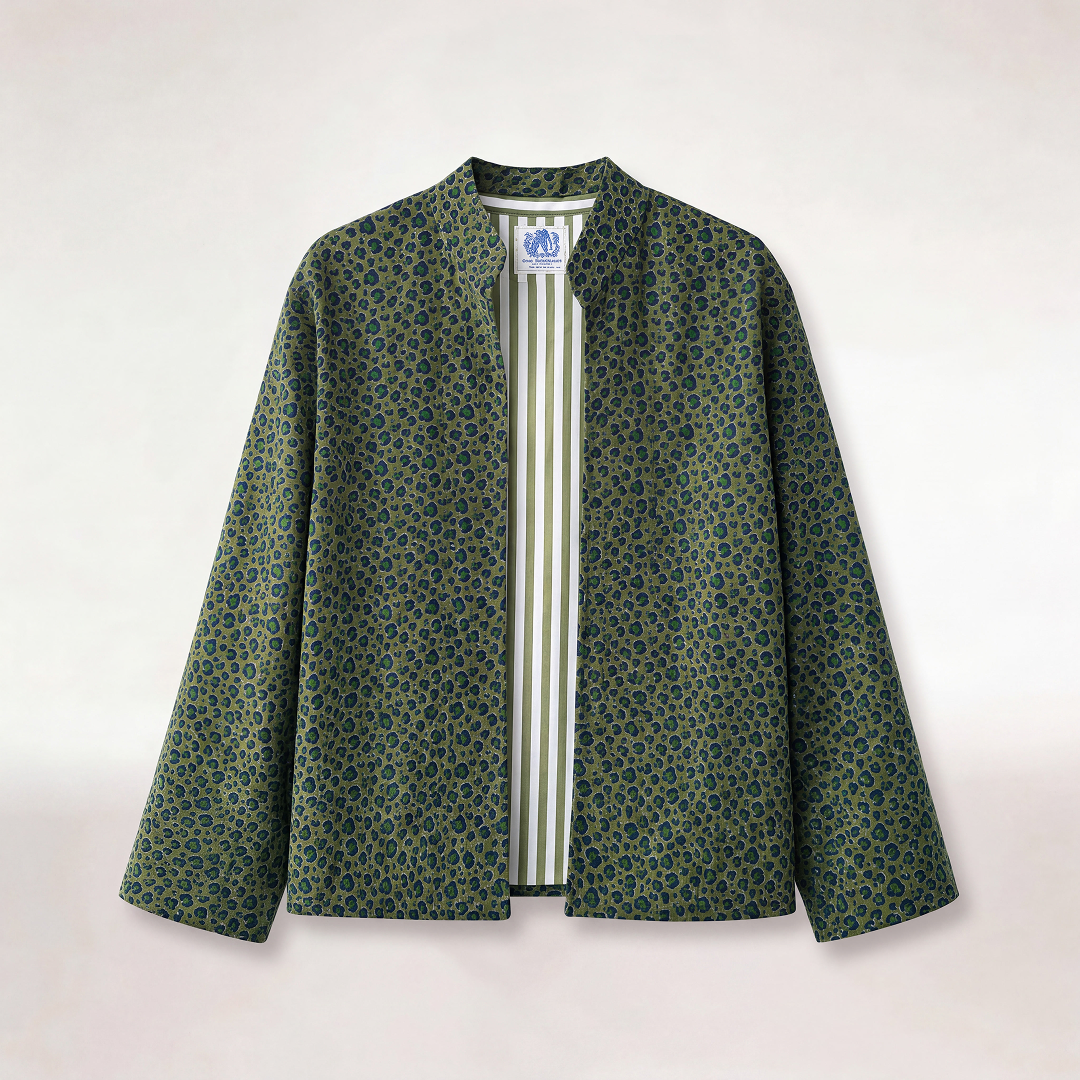 "GREEN LEOPARD" VELVET JACKET