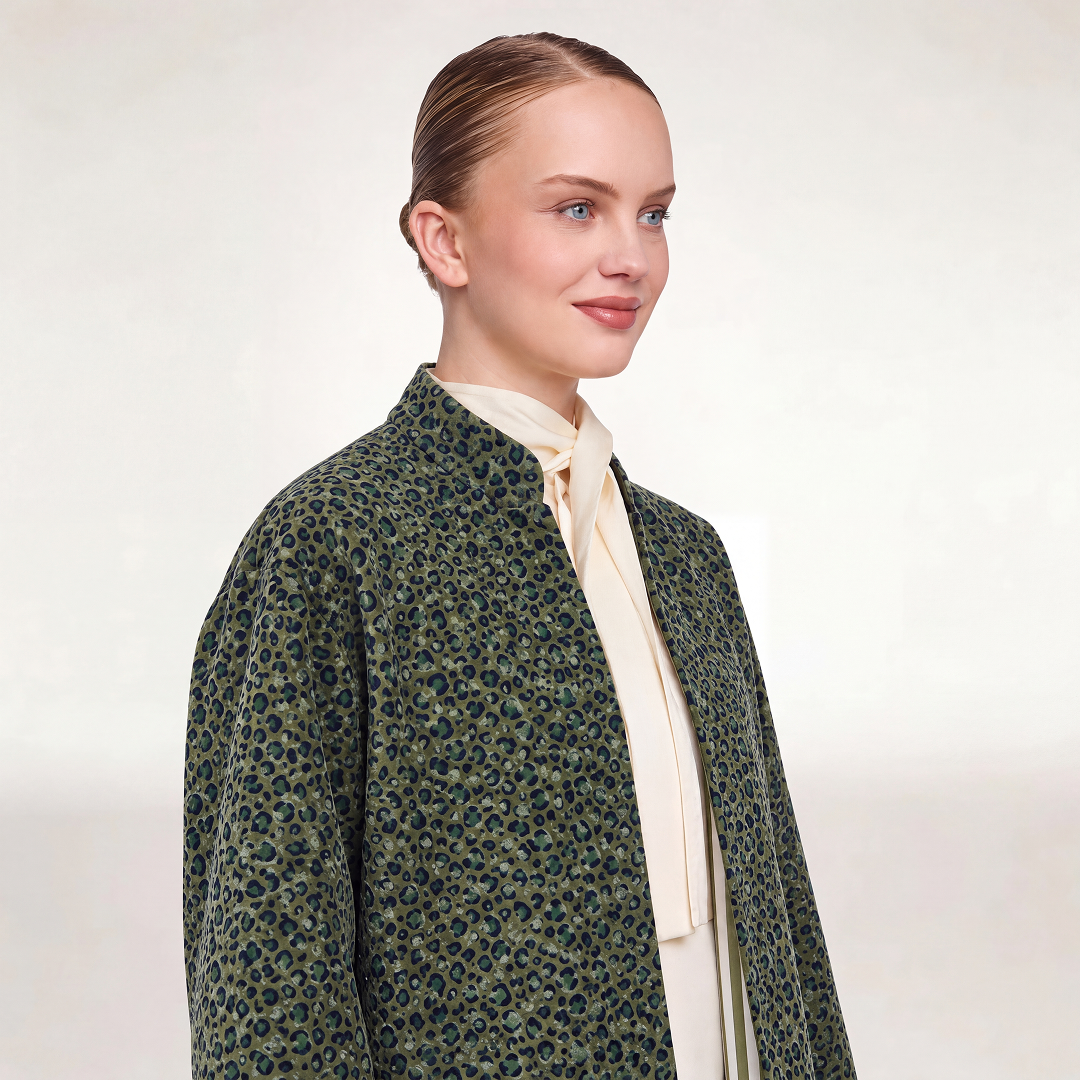 "GREEN LEOPARD" VELVET JACKET