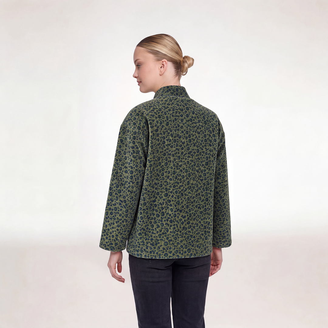 "GREEN LEOPARD" VELVET JACKET