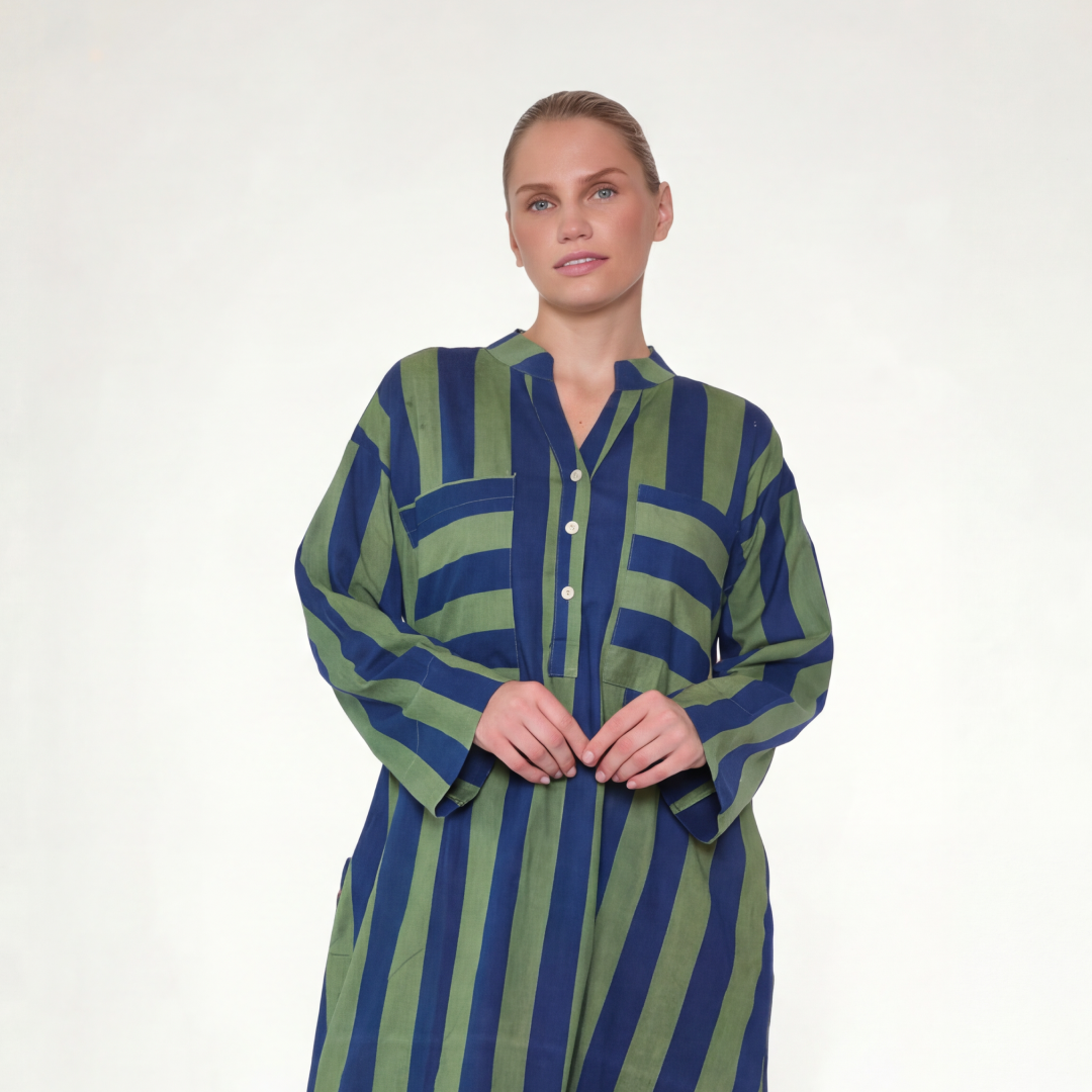 VESTIDO "STRIPES" VERDE