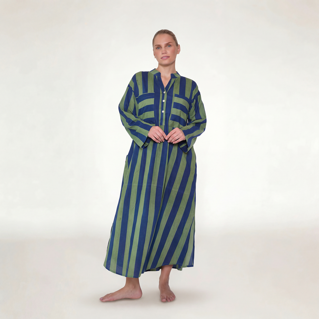 VESTIDO "STRIPES" VERDE